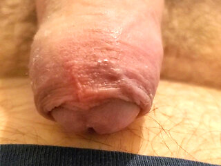 Left handed wank cum shot