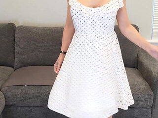 Sadie in a Polka Dot Dress