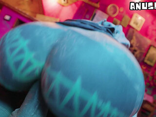 Naughty Maid's Ass Destroyed by Tattooed Cock Right on the Kitchen Counter