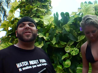 Hot Blonde Neighbor Fingers Herself Outdoors Then Dildo Fucks Indoors