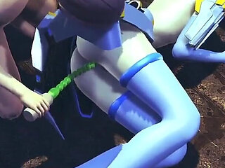 Robot Girl Takes Anal Beads in Her Ass