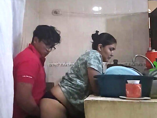 In the Kitchen with My Employee Fucking
