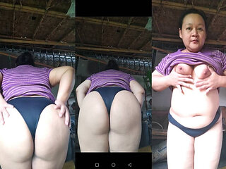 naughty Molly explore body and pussy in jungle