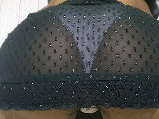 Hot Brunette Petite Babe in a Hot Dress with Panties to Show Her Tight Pussy