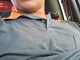 Masturbation in the car on a public road