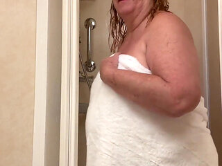 Granny Shower After Pouring Bubbly All Over