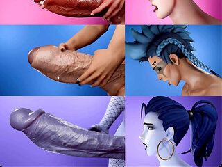 Transgender Cum Fucking a Tight Pussy, Overwatch Transgenders Jerking off and Cumming, Cock Slapping, Compilation