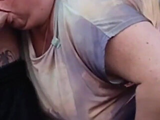 In a Public Park, I Fuck My Mother-in-law Doggy Style in Her Pussy, Then in Her Mouth and Cum Twice in a Minute