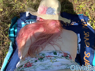 Watching a Sunbathing Girl with Huge Tits! She Wants to Fuck!