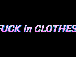 Pretty woman tries on a lot of sexy things, sucks and fucks in clothes and pantyhose!