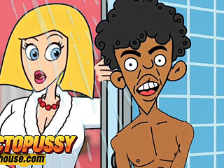 Sex-hungry Stepmom Joins Her Stepson in the Shower. Cartoon
