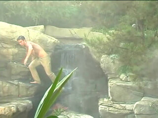 Blonde with big boobs takes a massive cock