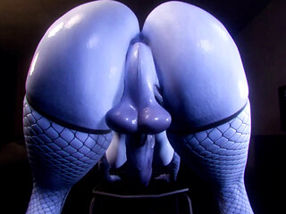 Huge Thicc Transgender Widowmaker Twerks Her Cock, Widowmaker Fucks Juno's Fat Ass