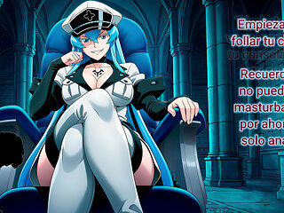 Spanish audio ANAL JOI for VERY submissive. Esdeath transforms you into a semen container.