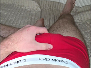 Masked Straight Dom's Red Underwear Bulge Tease PhantomGentX