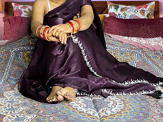hot Beautiful bhabhi pink colour saree ass fucking hardcore anal sex
