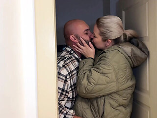 Blonde MILF Neighbor Tries Redneck John's Big Dick - Homemade Blowjob & Missionary Fuck