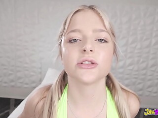 Blonde Teen INCREDIBLE BBC Interracial Blowjob