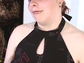 Brunette bbw loves monster boob tit fucking with a massive rubber dick