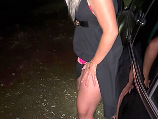 On Tour In A Secluded Parking Lot Outdoor Blowjob Neck Squirt Vibrator Orgasm