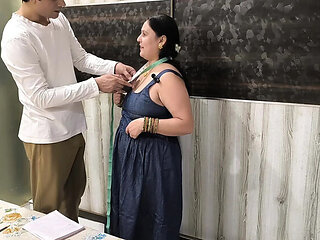 Indian Tailor Fucks Women for Dress Stitching - Pujaprem Extreme Blowjob & Big Ass Fucking