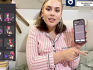 Sexy Student 18+ Plays The Role Of A Horny Maid Using A Dating App