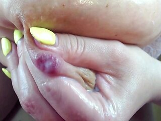 Amateur blondie solo anal masturbation