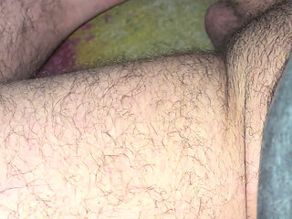 Horny latino teen stroking hard cock