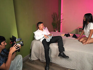 Behind the Scenes! Stepsister Finds Me Smelling Her Panties and Makes Me Fuck Her