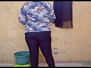 Indian hot big ass girl fucked while working in home