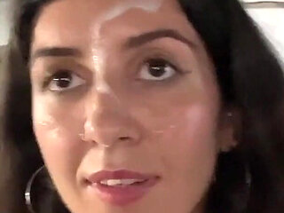 Cumwalk in Public Supermarket - Facial Fetish Outdoor Blowjob