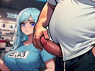 Cartoon fantasies and animated erotica in public situations