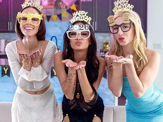 Pin-up Cheerleader Kait and Christina Sage's kissing dirt