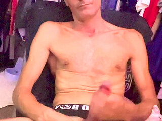 Playing with my throbbing dick