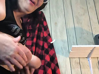 Rubbing Her Tits Cumming From Her Nasty Naughty Clit