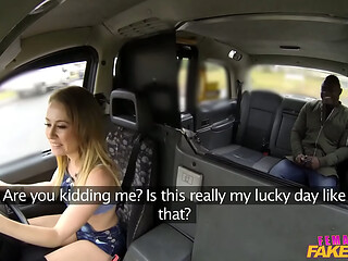 This BBC Stretched my Tight Pussy to the MAX - Female Fake Taxi