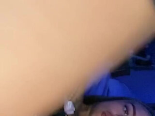 19 y.o thick teen spread her thighs wide first time playing this deep on camera