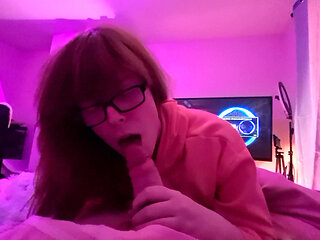 Princesskitti3 Giving Complete Deepthroat to Another Trans with Big Balls and Swallowing Her Huge Load