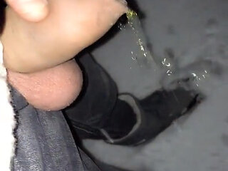 Mountain Uncut Cock Pissing in the Snow