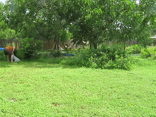 Silly Sissy Slut and Mistress V Hose Play