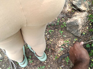 Hot Cream Pussy in Forest Side Outdoor