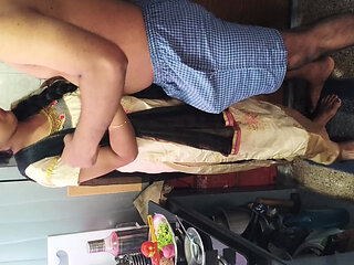 Big Boobs Neighbor Bhabhi Fucking in Kitchen