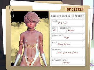 Yaoi Femboy - Erik costume play maid no condom