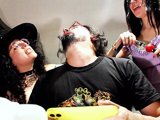 3 witches (one of them pregnant) use a virgin nerd to summon the devil and satisfy him Part 1