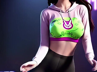 D.va's Fiery Fire Dance (2ne1 - Fire)