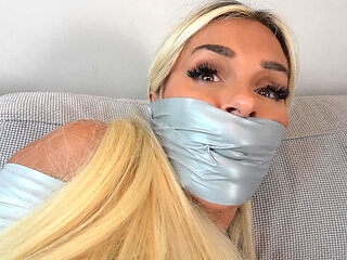 Emma & Sassy Tape Bound and Wrap Gagged Tight by the Invader! (4k)