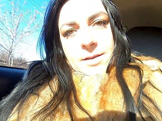 Cheating wife Milfycalla goes shopping with her husband's buddy and gives him outdoor oral pleasure