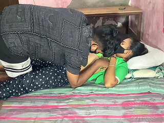 Stepsister Fucked In home when alone first time by her stepbrother Cute desi girl Fuck her tight pussy sex video