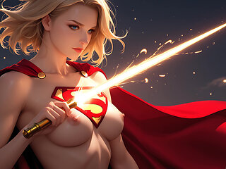 Lustrender Slideshow: Nude Celestial Comet Fragment Glow - Ai Video