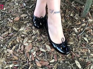 Hot teen smoking in a park